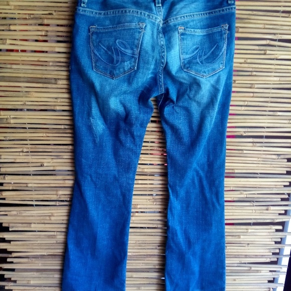 Express 0 Distressed Low Rise Jeans - Picture 6 of 8